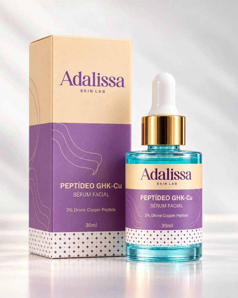 Frasco e Caixa Sérum GHK-Cu Adalissa Skin Lab